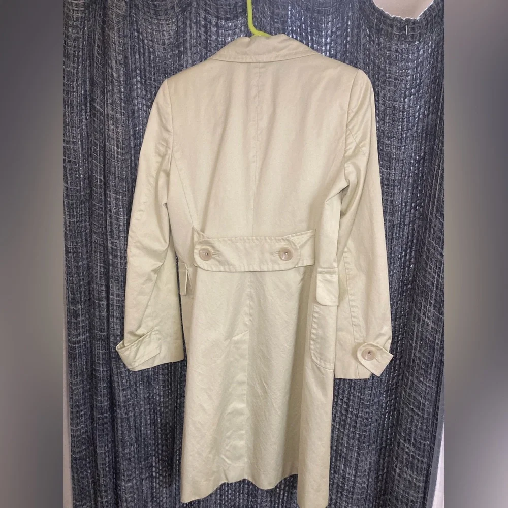 Banana Republic yellow pea coat. - Picture 6 of 11